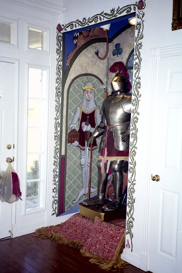 Mural of a knight